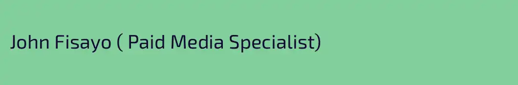 John Fisayo ( Paid Media Specialist)